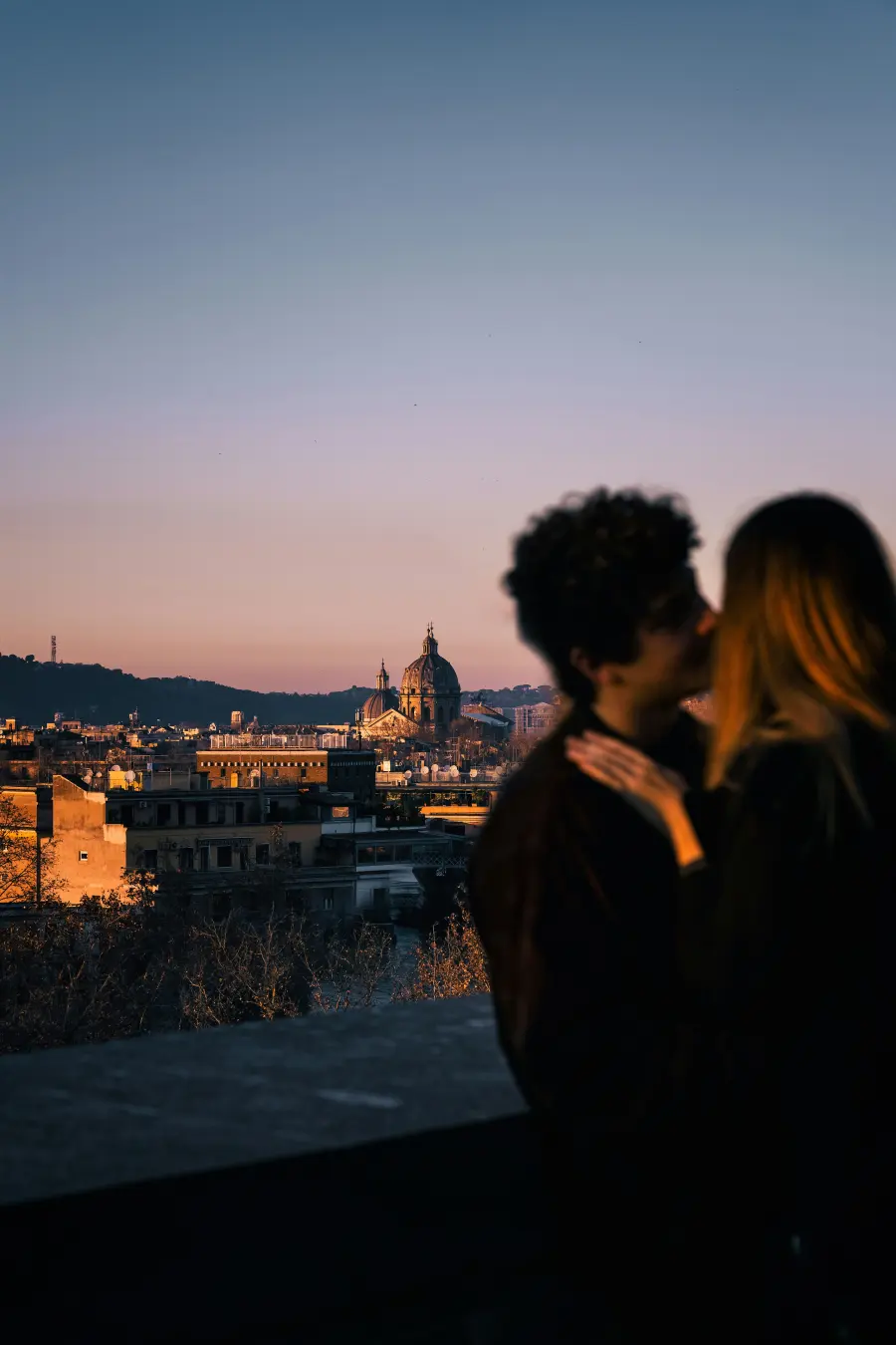 Couple overlooking Florence at dusk